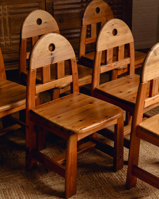 Brutalist Dining Chairs by Wasa Möbel