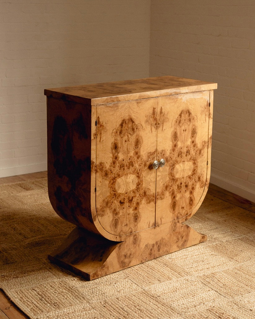 Burl Art Deco Cabinet