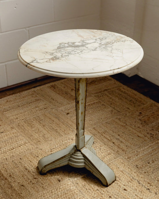 French Art Deco Marble Bistro Table