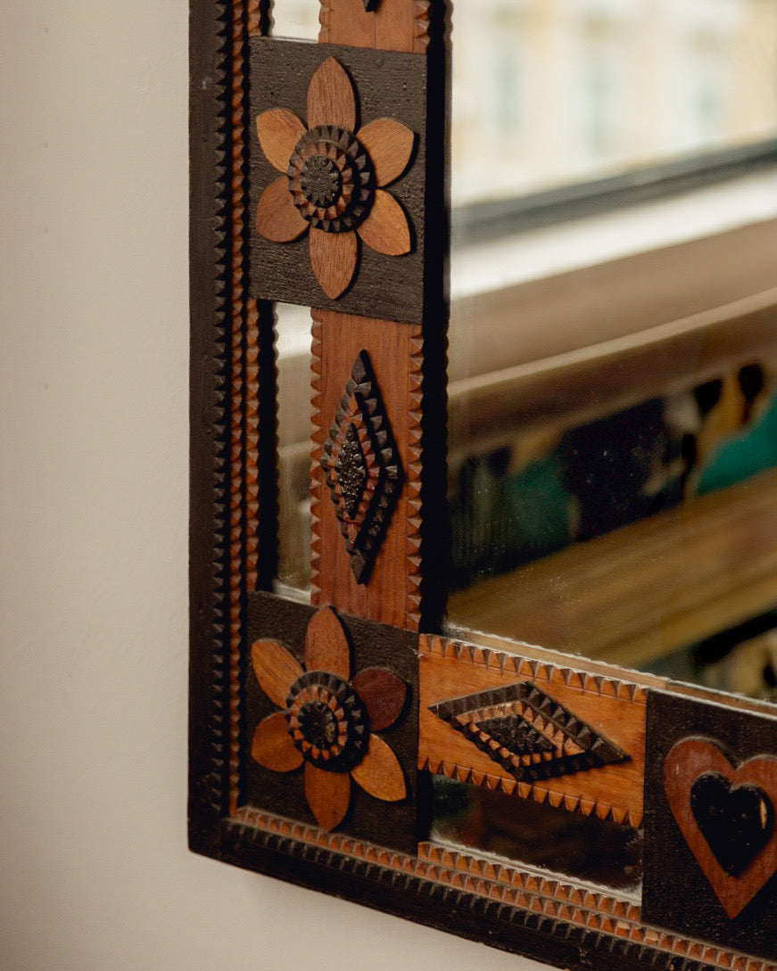 Swedish Tramp Art Mirror