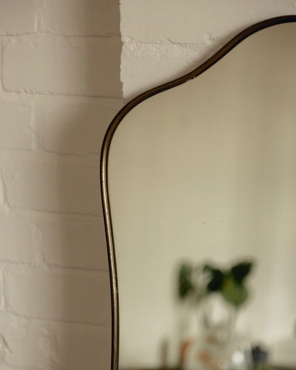 Italian Brass Shield Mirror