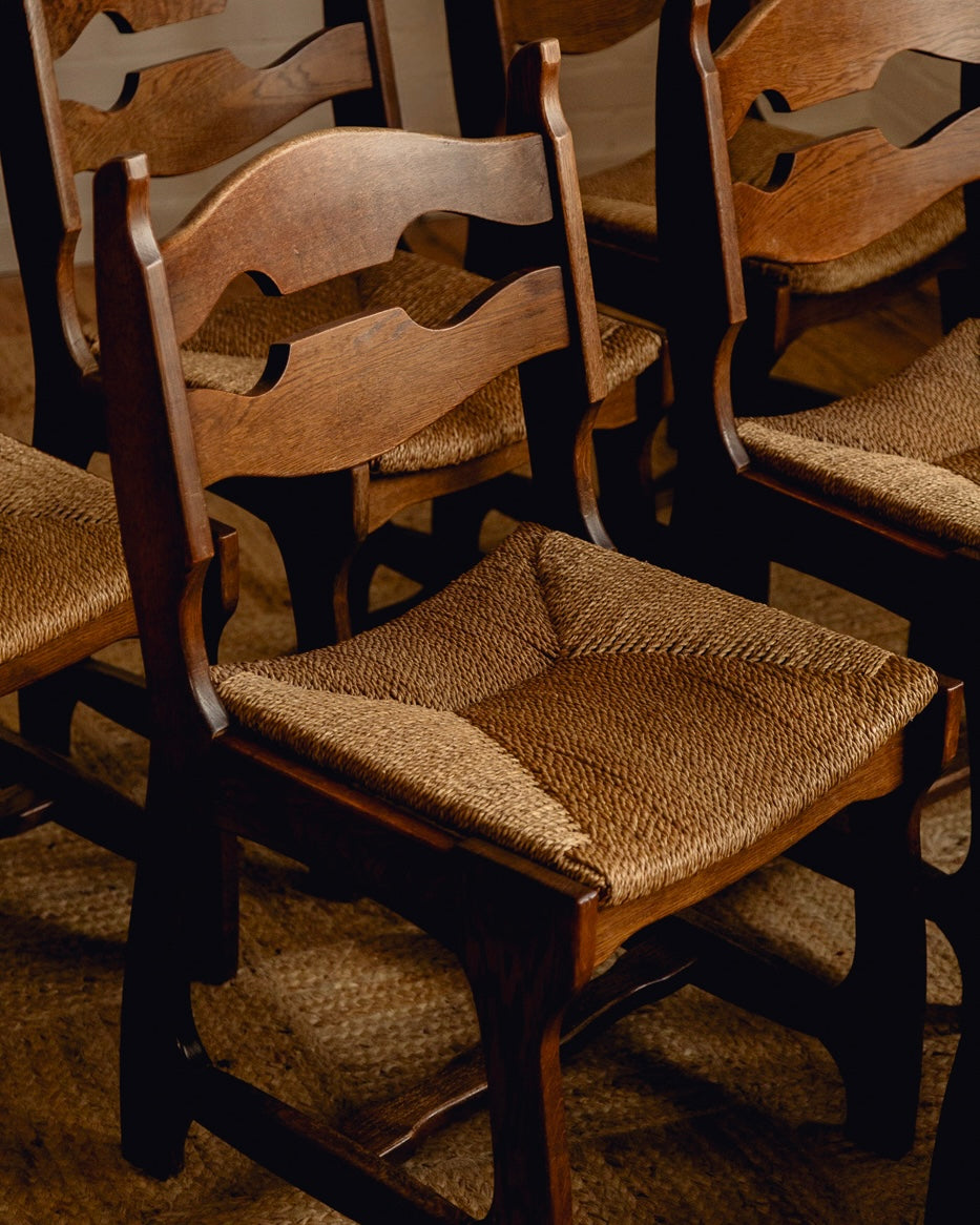 Guillerme & Chambron Razor Back Dining Chairs