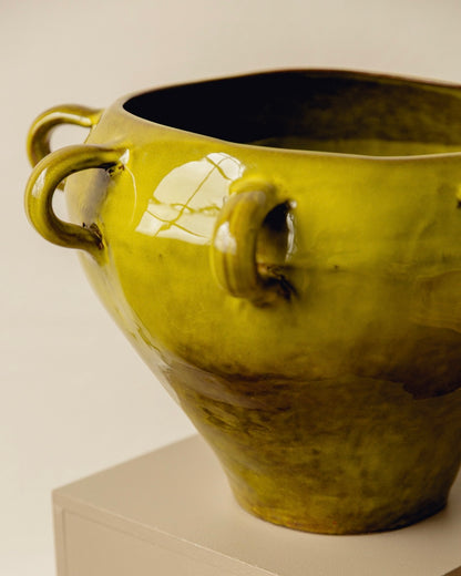 Large French Glazed Pot / Vase