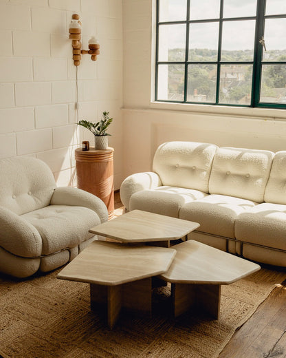 Travertine Trio Coffee Table