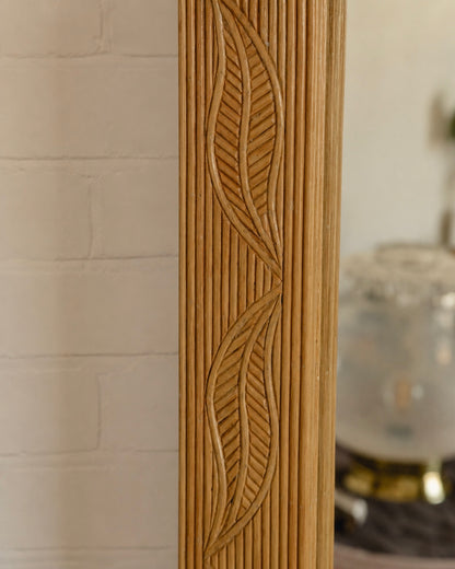 French 1970s Pencil Reed Mirror