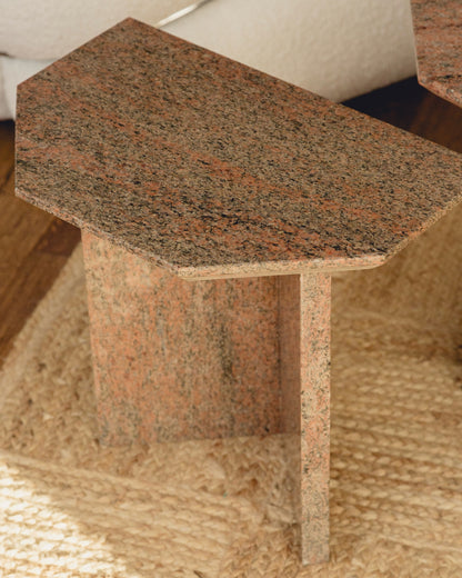 Pair Granite Side Tables