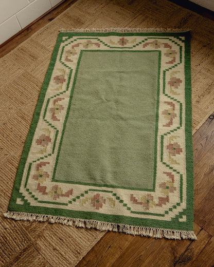 Swedish Hand Woven Wool Rug