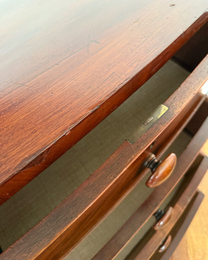Flame Mahogany Chest Of Drawers