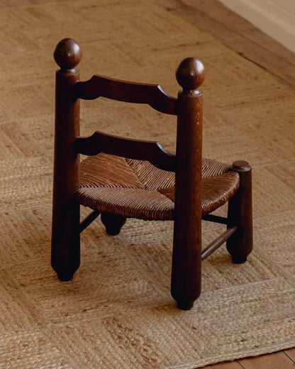 Small Oak Chair Attributed to Charles Dudouyt