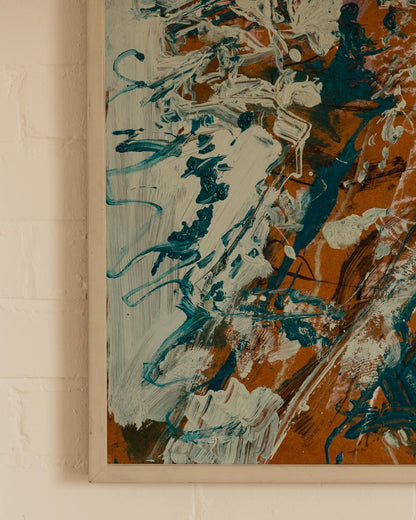 Abstract Ochre and Blue