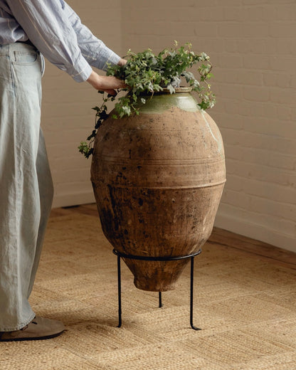 Terracotta Planter with Green Glaze