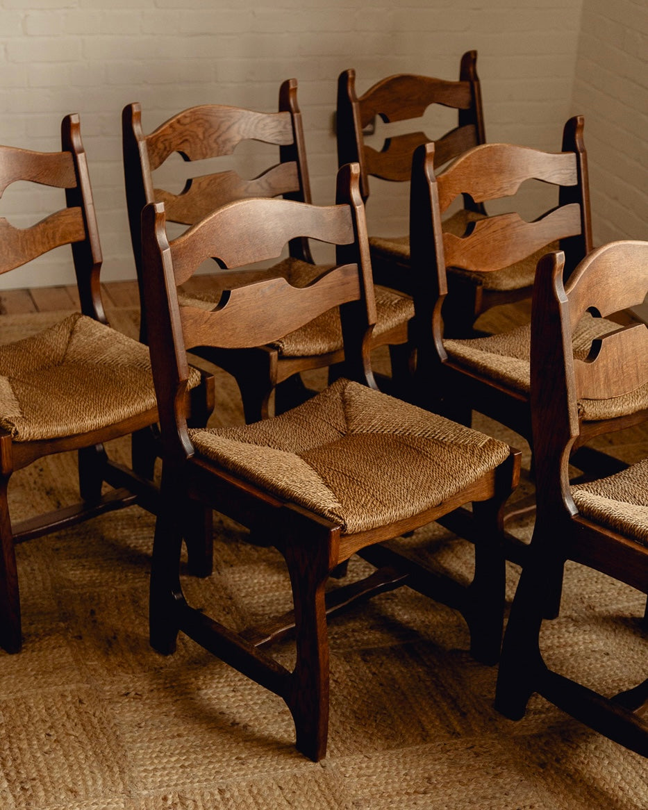 Guillerme & Chambron Razor Back Dining Chairs