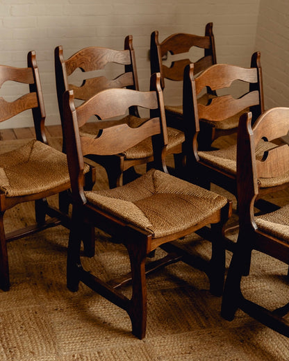 Guillerme & Chambron Razor Back Dining Chairs
