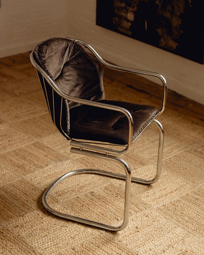 Chrome Dining Chairs Attributed to Gastone Rinaldi for Rima 1970s