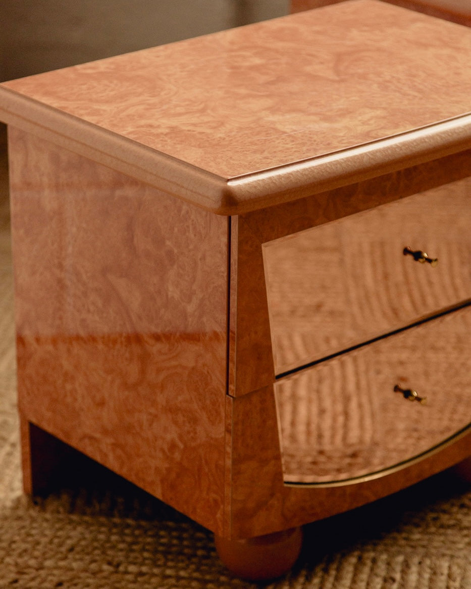 Burl Bedside Tables