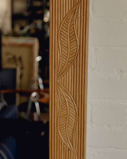French 1970s Pencil Reed Mirror