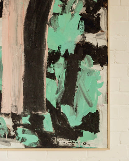 Abstract Mint and Blush