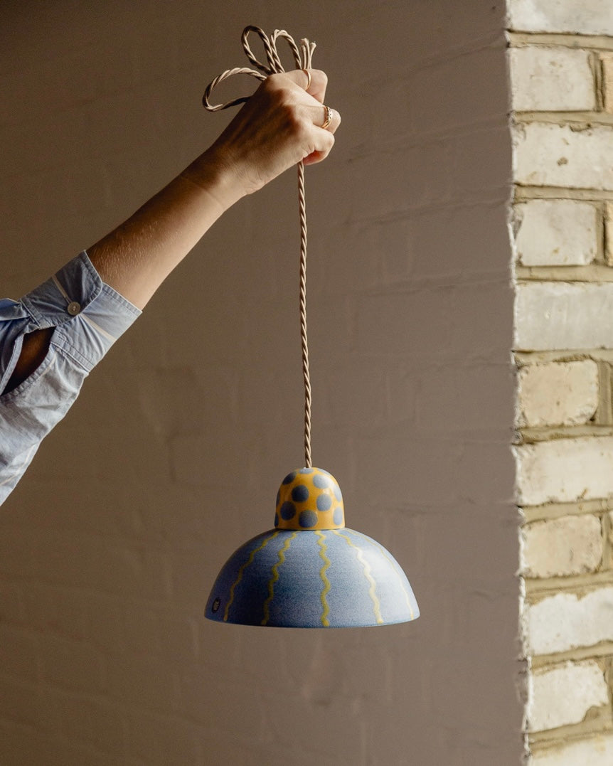 1960s Paradisverkstan Ceramic Pendant Light