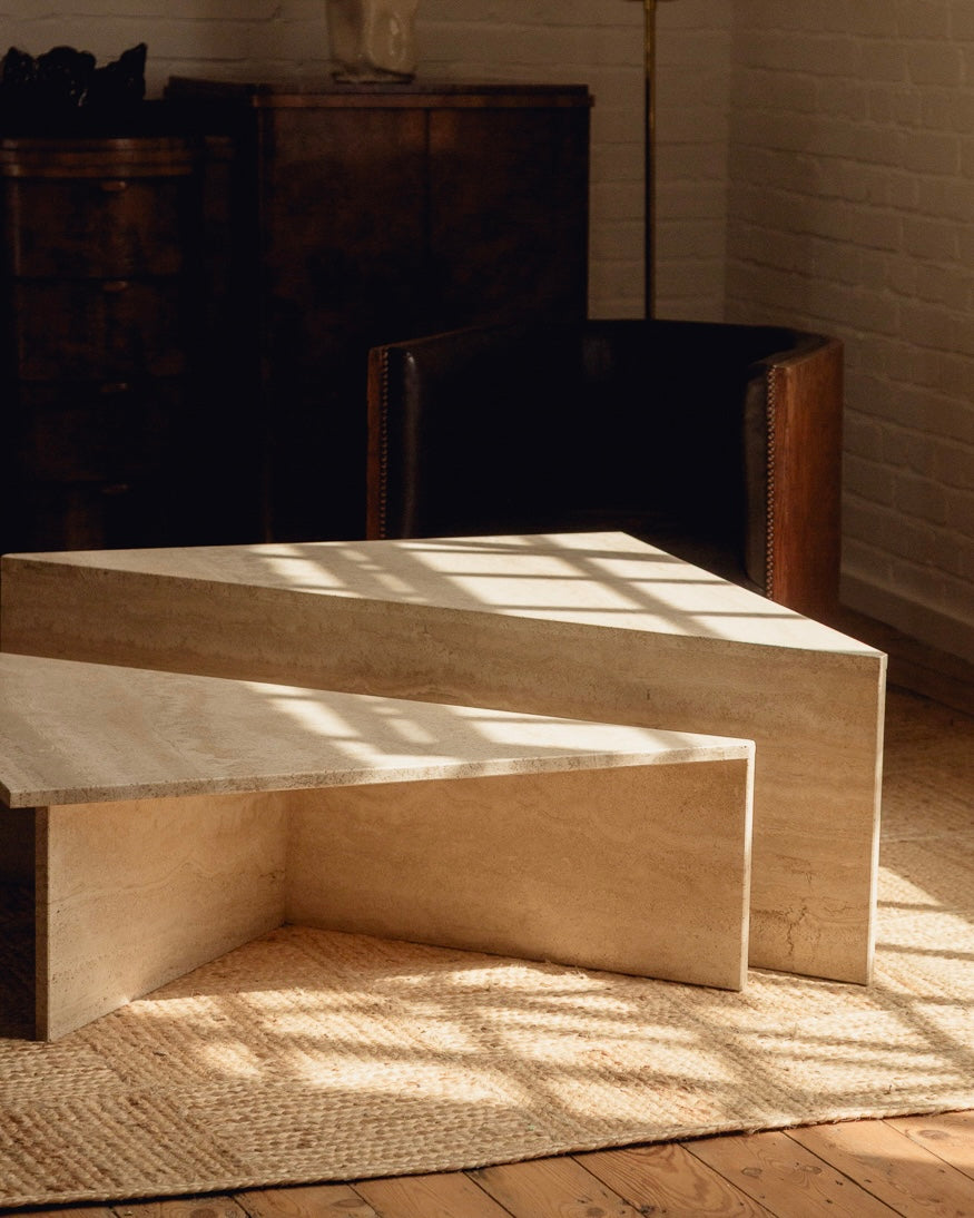 Travertine Up & Up Coffee Table