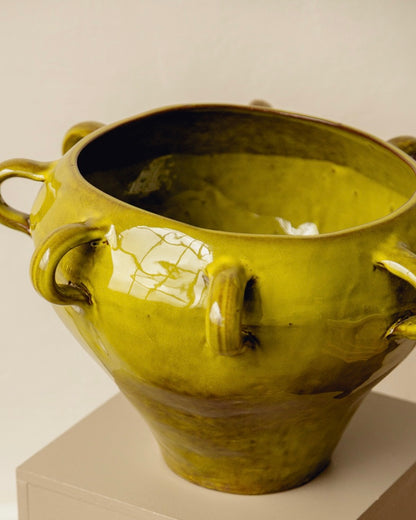 Large French Glazed Pot / Vase