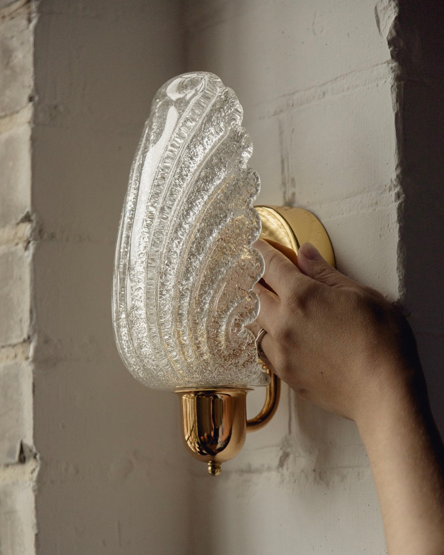 Pair of Murano Scalloped Wall Lights