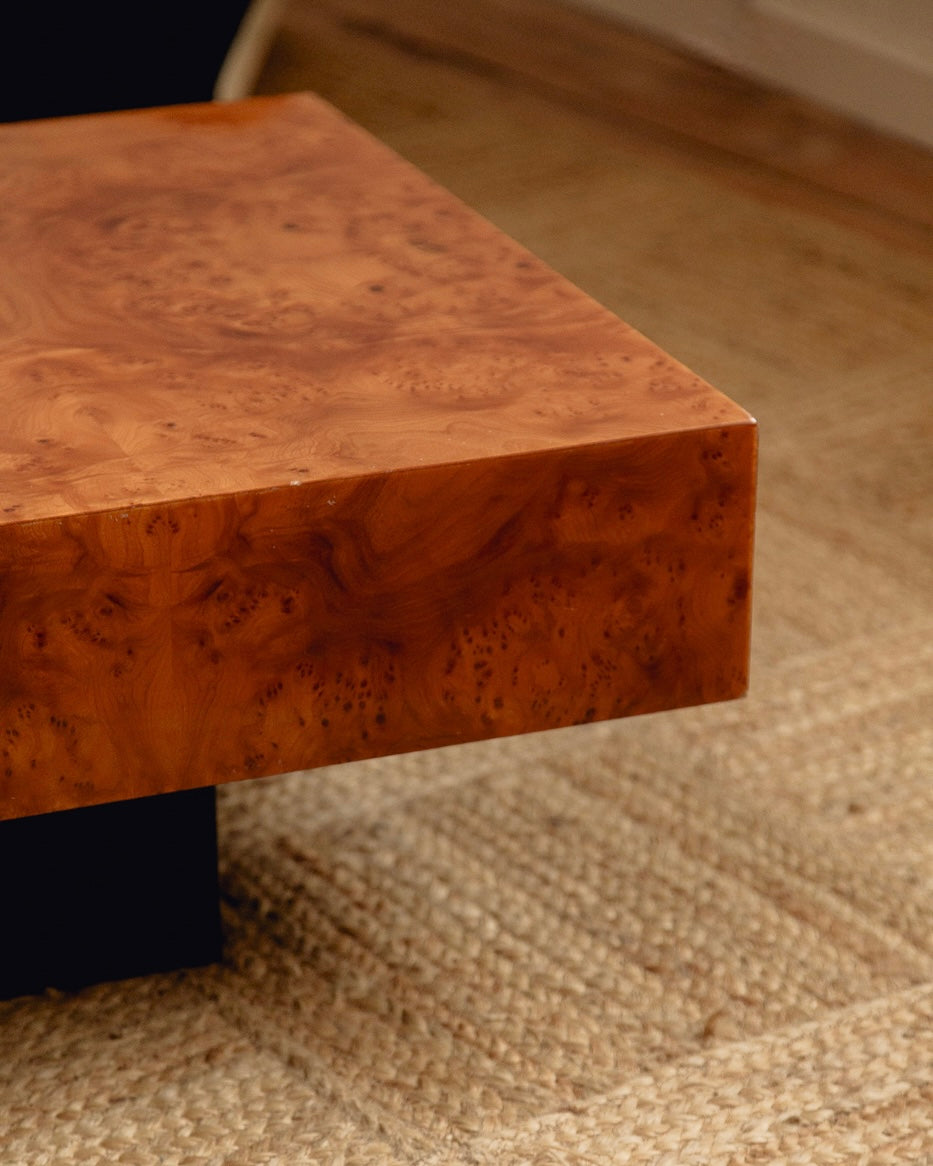 French Burl Rectangular Coffee Table