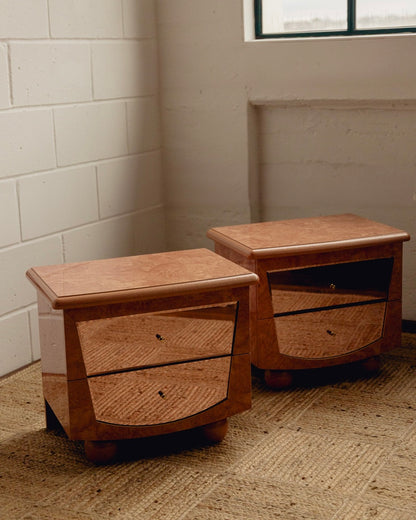Burl Bedside Tables