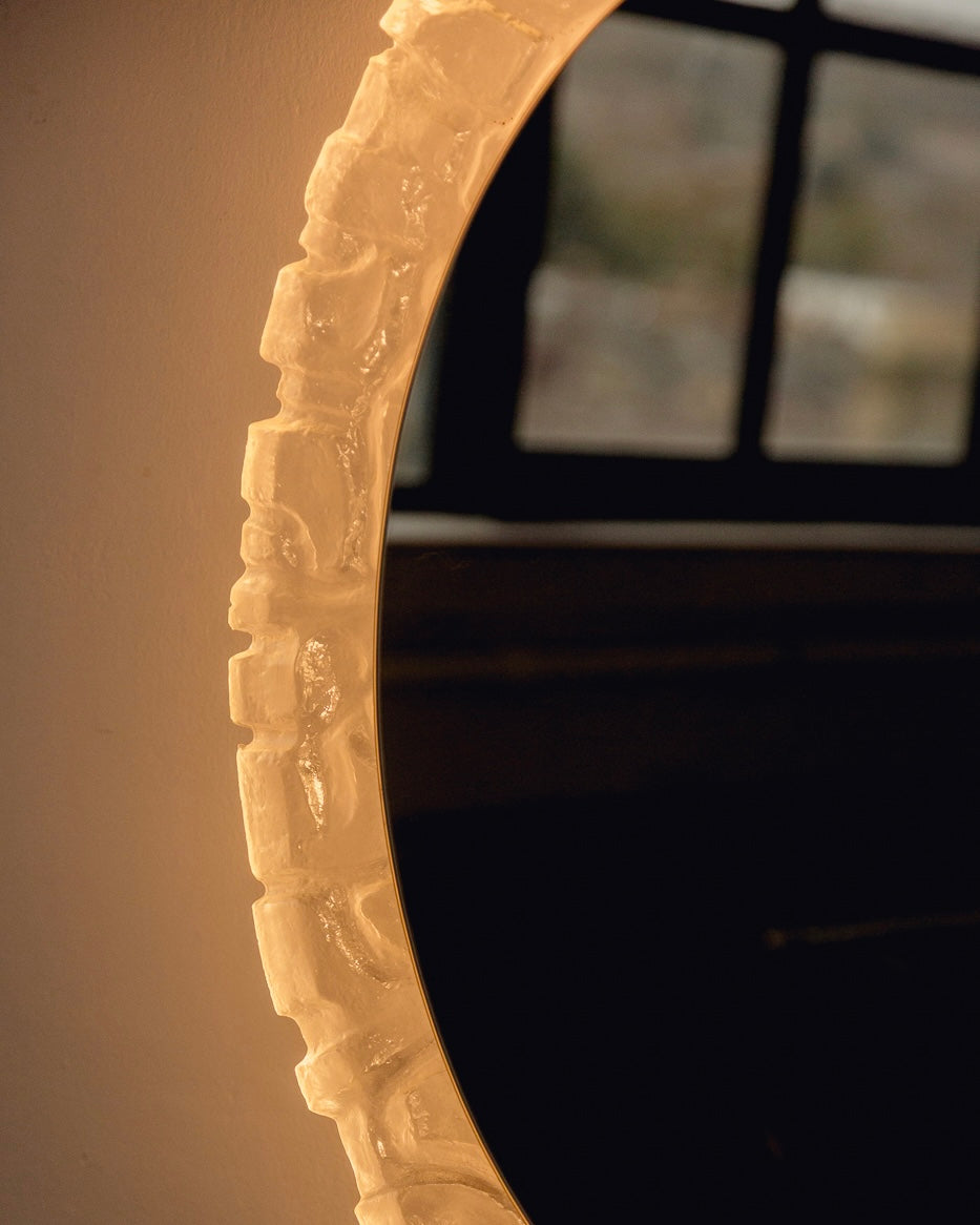 Oval Mid Century Backlit Mirror