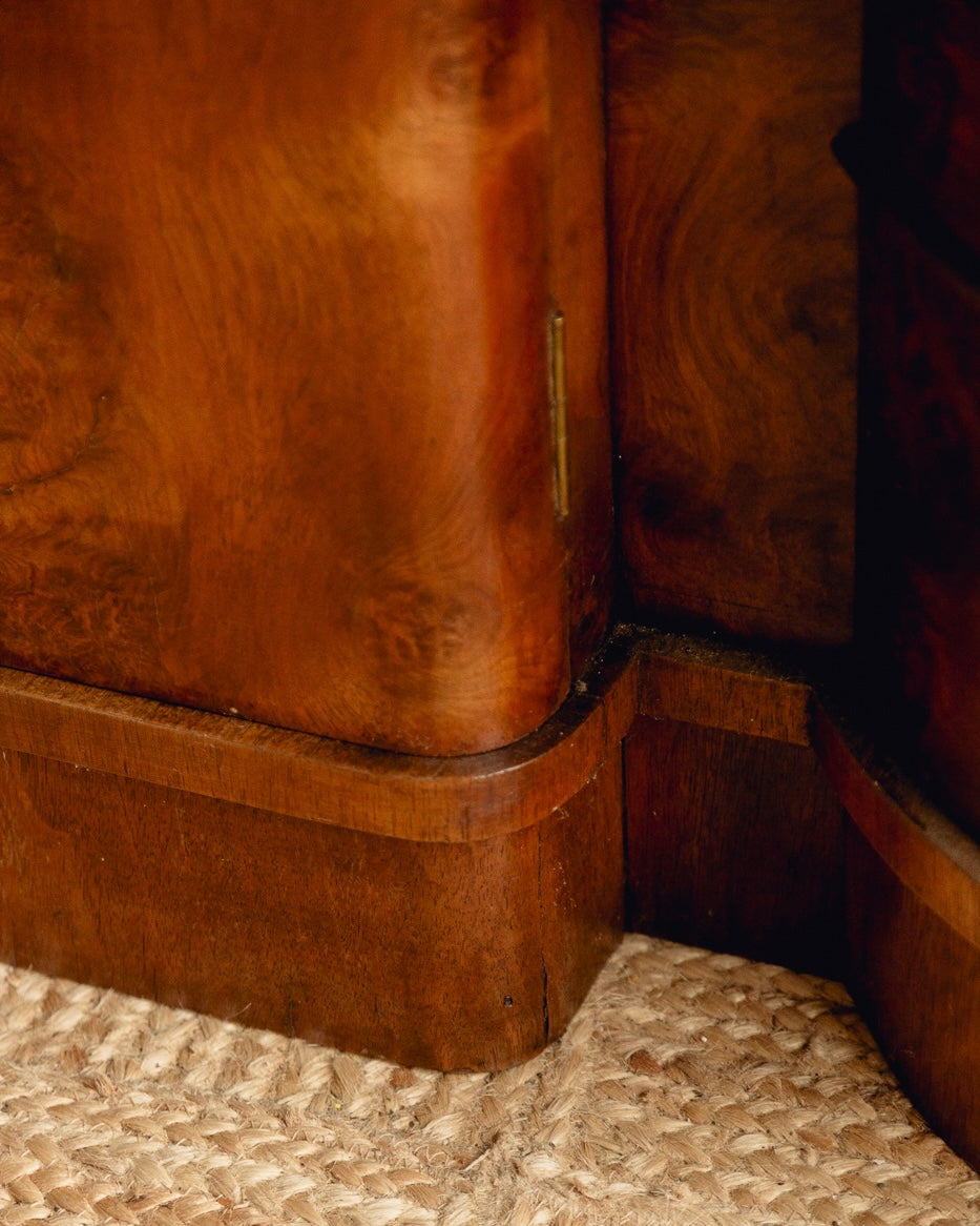 Art Deco Burl Walnut Sideboard