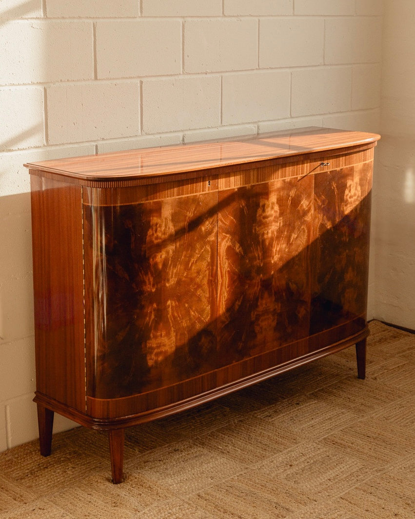 Scandinavian Flame Mahogany Sideboard