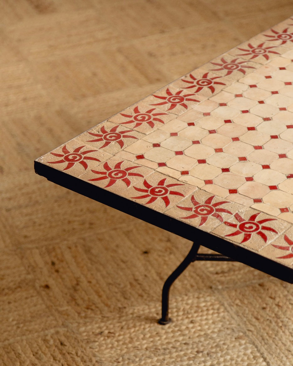 Sunburst Zellige Tiled Coffee Table