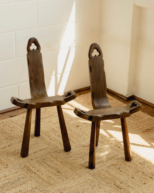 Brutalist Spanish Tripod Stools