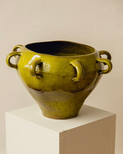 Large French Glazed Pot / Vase