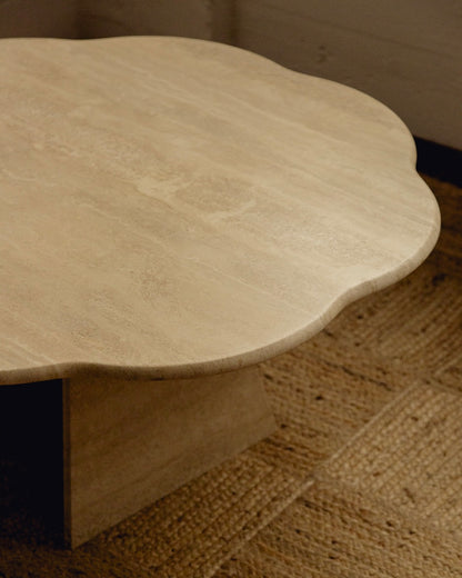Flower Travertine Coffee Table