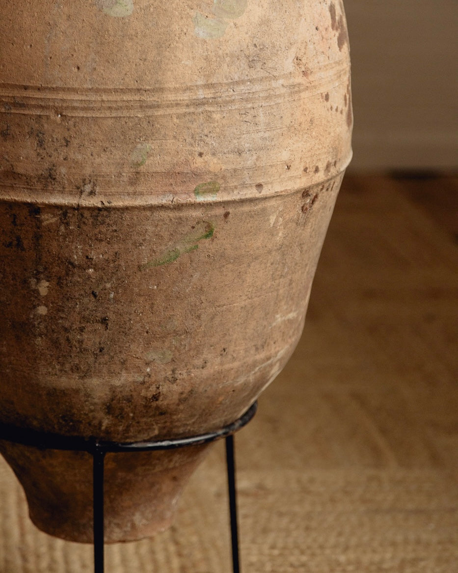 Terracotta Planter with Green Glaze