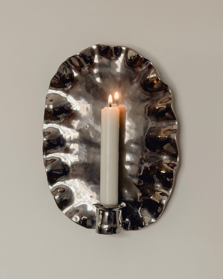The Ortigia Sconce - 24 Karat Platinum Glaze