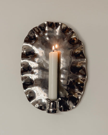 The Ortigia Sconce - 24 Karat Platinum Glaze