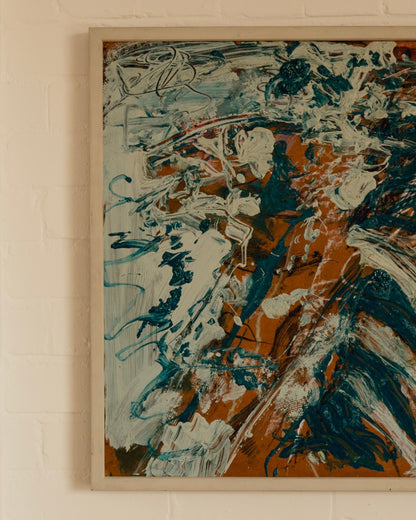 Abstract Ochre and Blue