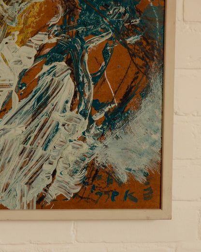 Abstract Ochre and Blue
