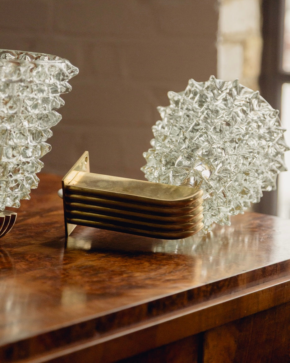 Pair of Barovier & Toso Murano Wall Lights