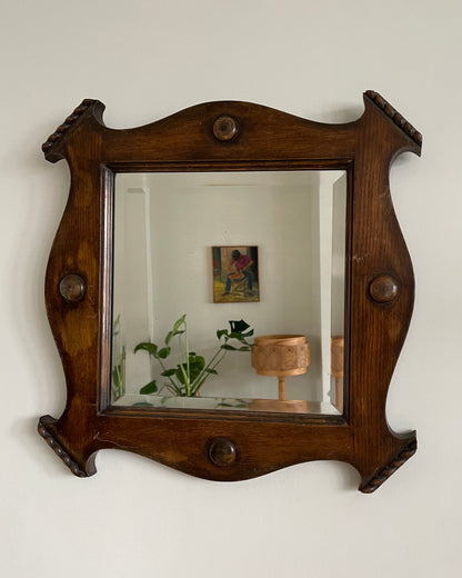 Arts and Crafts Oak Mirror