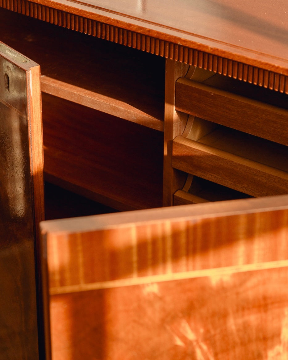 Scandinavian Flame Mahogany Sideboard