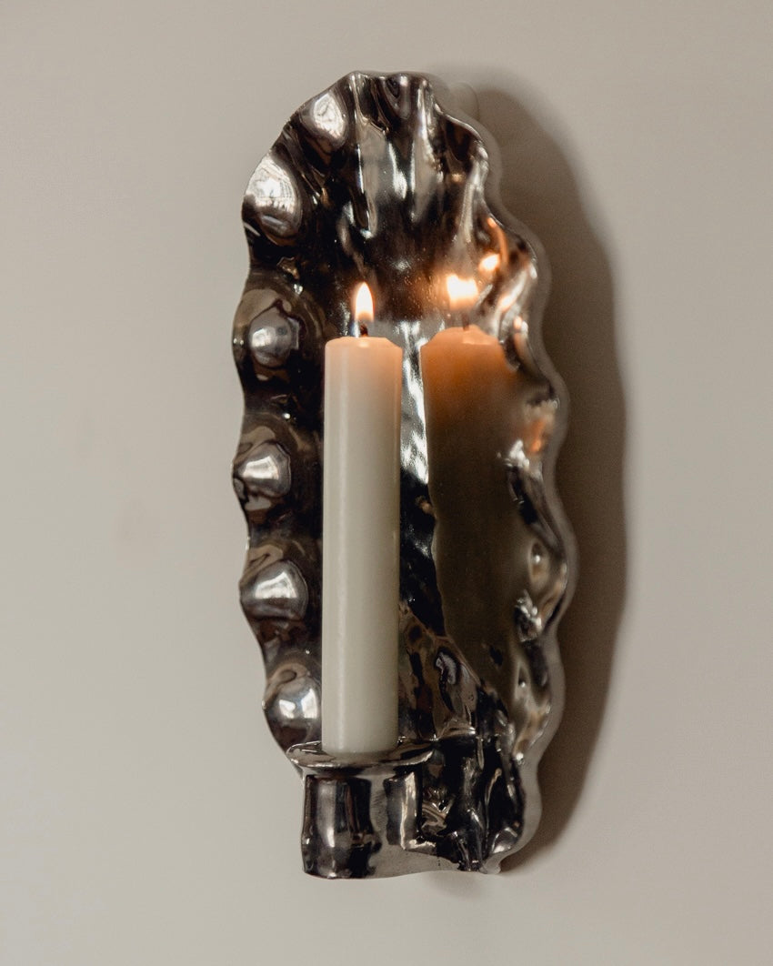 The Ortigia Sconce - 24 Karat Platinum Glaze