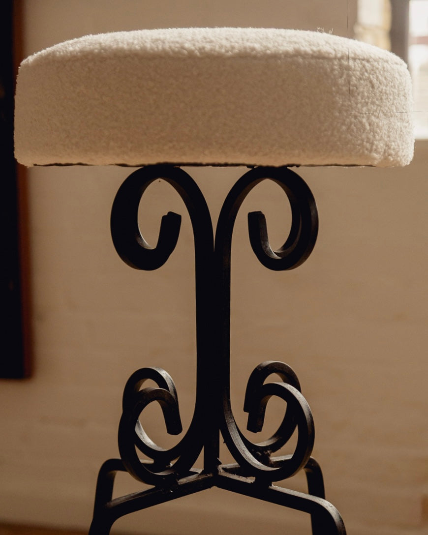 ON HOLD - French Wrought Iron Stools