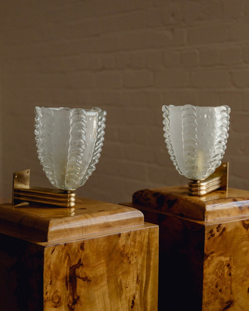 Pair of Barovier & Toso Murano Wall Lights