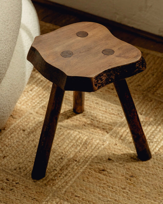 Brutalist Tripod Stool / Side Table