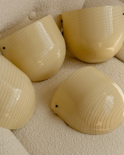 Butter Yellow Murano Wall Lights