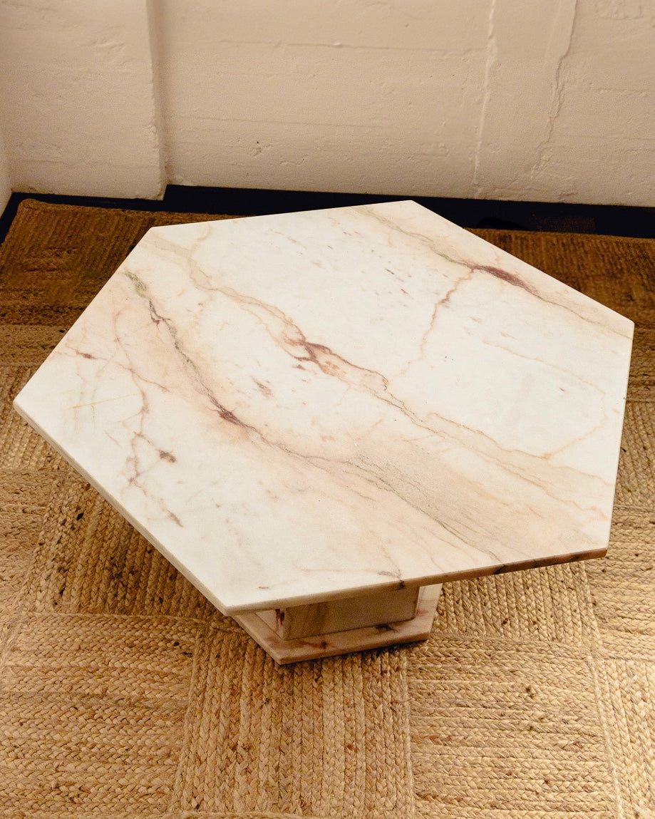 Pink Marble Coffee Table