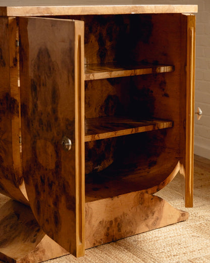 Burl Art Deco Cabinet