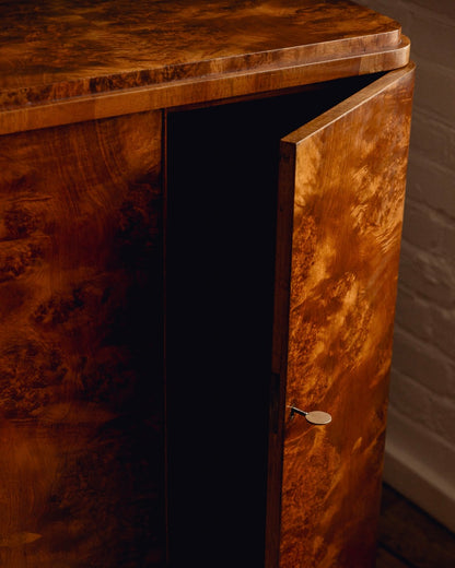 Art Deco Burl Walnut Sideboard